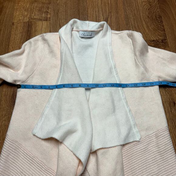 Chicwish Soft Blush Pink Ribbed Hem Drape Cardigan Waterfall Size Small Medium - Picture 8 of 8